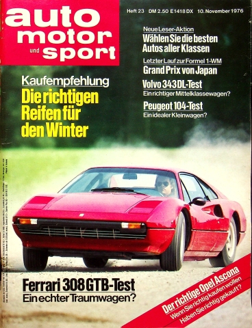 Deckblatt Auto Motor und Sport (23/1976)
